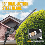 2-in-1 Pole Saw & Hedge Trimmer Compatible with Dewalt 20V MAX (Tool Only) - color: Gray