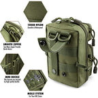 LIVANS Tactical Molle Utility Pouch, EDC Tool Pouch, Small Admin Pouch - color: Army Green