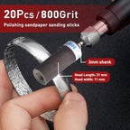 20 Pcs 800 Grit Sanding Drums for Rotary Dremel Tool - size: 800 Grit