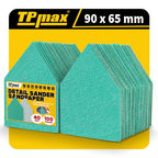 TPmax 100 Pack 90x65mm Detail Sander Sandpaper 40 Grit Compatible with Milwaukee M12 Heavy Duty Hook & Loop Anti Clogging Polyester Film Sheets - size: 40 Grit
