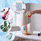 Gartful 4PCS Silicone Split Cups for Paint Pouring, 7oz/200ml Multi-Channel Resin Mixing Cups for Epoxy Resin, Acrylic Pouring, Fluid Art Crafts - size: 2/3/4/5 Channels