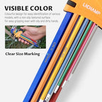 Lichamp 27Pcs Color Coded Hex Key Set, SAE & Metric, Long Arm Ball & Torx
