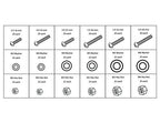 Performance Tool W5226 1200-Piece SAE/Metric Nut and Bolt Assortment Kit