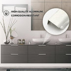 Ravinte Silver Finger Edge Pulls Drawer Edge Pulls 300mm/11.8 inch 6 Pack - size: 8.8" Hole Center,11.8" Overall Length
