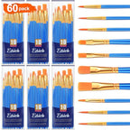 ESRICH 60PCS Paint Brushes, Paint Brush for Acrylic Painting - color: Blue, size: 60