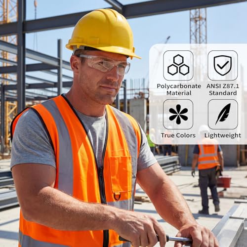 Salfboy 30 Pack Clear Safety Glasses Bulk Ansi Z87.1 Eye Protection Glasses - color: 118-30 Clear