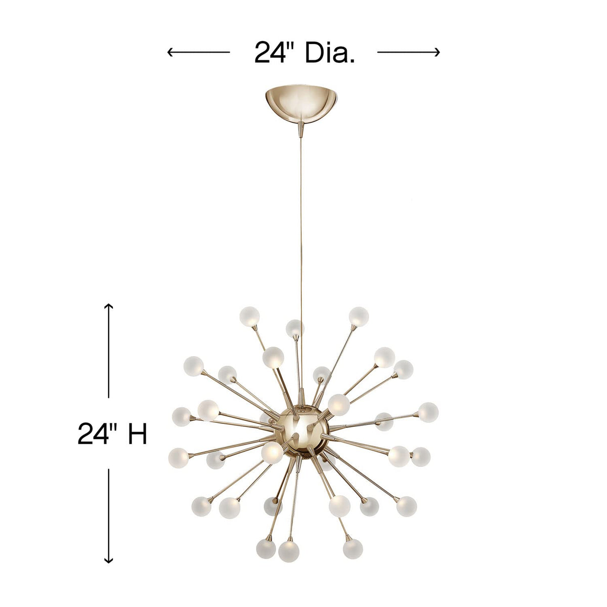 Open Box - Fredrick Ramond FR44413POG 30 Light LED 1 Tier Chandelier from the Impulse Collection