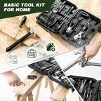 Prostormer 160-Piece Tool Set, Basic Home Repair Kit, Green - color: Green