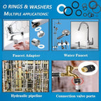 ZDBB 1000 Pcs 18 Size O Ring Kit+18 Size Rubber Washers Assortment Kit for Plumbing Faucet Water Pipe Garden Hose Washers Shower Heads Gasket Repair and Air or Gas Connections - size: 30 millimètres