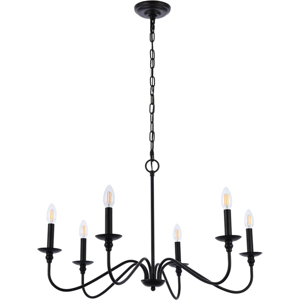 Open Box - Elegant Lighting LD5056D30MB - Chandeliers Indoor Lighting