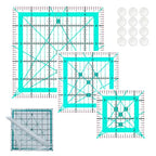 Quilting Rulers,3 Square Quilting Ruler(2.5",3.5", 5") - color: Lake Blue