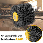 Shinboc 4.7x4 Inch Surface Conditioning Tool, 240 Grit Nylon Drawing Wheel - style: 240 Grit