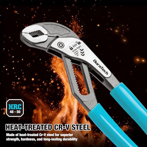DURATECH 8-Inch Water Pump Pliers, Quick-Adjust Groove Joint Pliers - style: 8"