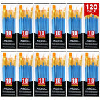 AROIC Acrylic Paint Brush Set, 12pack/120pcs Nylon Hair Paint Brushes - size: 120pcs-blue