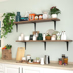 20 Pack Shelf Brackets 10 Inch, Black Metal Brackets for Shelves, L Shape Shelving Brackets (Black, 10" x 8") - color: Black, size: 10" x 8"
