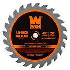 WEN 4-1/2-Inch 24-Tooth Woodworking Saw Blade for Compact and Mini Circular Saws, Three Pack (BL0424)