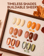 Makartt Fall Brown Gel Nail Polish Set: 6 Colors 15ml Hema-Free Gel Polish - color: Fall Collection