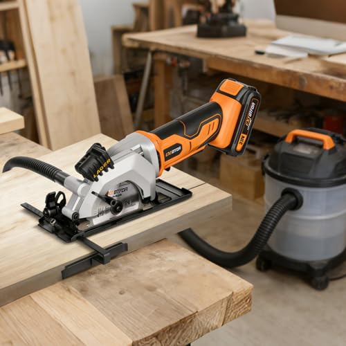Circular Saw,4-1/2" Mini Circular Saw Cordless with 5PCS 4-1/2 Saw Blades