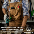 Woodworking Shop Apron for Men, Waxed Canvas Work Tool Apron for Carpenter