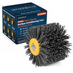 Shinboc 4.7x4 Inch Surface Conditioning Tool, 120 Grit Nylon Drawing Wheel - style: 120 Grit