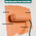 Paint Roller Kit, 15 Pack, 4 Inch Paint Roller, Paint Brush