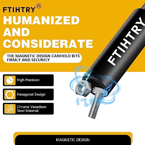 FTIHTRY 1/4”Magnetic Extension Socket Drill Bit Holder,12pcs Screwdriver Extension, Quick-Change Hex Shank Set - size: Onesize