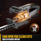 Cordless Hedge Trimmer Compatible with Dewalt 20V MAX Battery (Tool Only) - color: Black+Gray