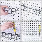 Ripeng 4 Pieces Pegboard Screwdriver Holder PegBoard Tool Holders, Black - color: Black