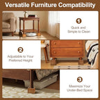 Wooden Bed Risers 3 Inch Heavy Duty, Support 2500 lbs, Brown - color: Retro Brown, size: 3"H(Inner 2"H)