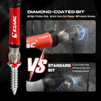 EZARC Diamond Tip Screwdriver Bit Set, 2-9/16" Anti-Slip Bits, 10PCS