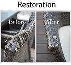 Wicker Repair Kit, Synthetic Embossing Rattan Fix Material Supplies Vinyl Plastic Waterproof Flat Ribbon for Garden Patio Furniture and Rattan Chair Sofa Basket Replacement-130Ft Dark Coffee Brown
