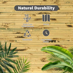 Art3d 48 x 96 in Pole Wrap Natural Bamboo Wall Panel, 1-Pack, Light Burned - color: Light Burned, size: 1-48 inches x 96 inches