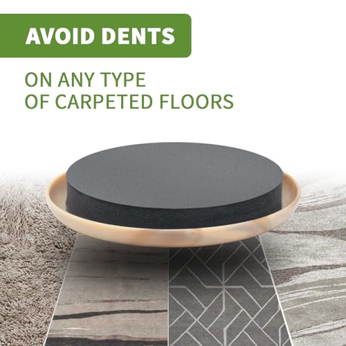Furniture Sliders for Carpet 8 PCS - 2 1/2" Beige Coffee - size: 8 PCS 2 1/2 inch Beige Coffee