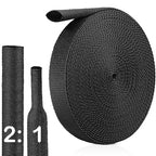 2:1Heat Shrink Wire Loom Braided Cable Sleeves,Heat Resistant Fabric Woven Shrink Tubing Wiring Harness for Protection Automotive,Harness Cable,Cable Management (5/8"-16ft) - size: 5/8"-16ft