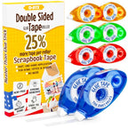D-NYX 8 Pack Double Sided Tape Roller, Scrapbook Supplies, Glue Tape Roller for Crafts, School Office Journaling Supplies, Double-Sided Permanent Adhesive Tape Runner for Scrapbooking - size: 8 Pack