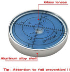 Horizontal Bubble Cardan Level - High Precision Round Bubble Spirit Level Accuracy 15'/2 Diameter 60X10mm (Noctilucent)