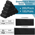 200 Pcs Shoe Covers Disposable, Non-woven Fabric Booties Covers,Large - size: Large