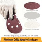 120 Pcs Sanding Discs, 5 Inch Sandpaper, 40, 60, 80, 120, 150, 240 Grits