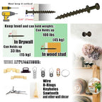 laffeya Picture Mirror Hanging Hardware, Bear Claw Screws, Keyhole Hanger - style: Black long