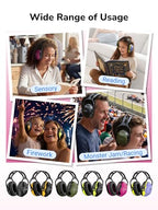 Dr.meter Hearing Protection Ear Muffs, Ear Protection for Adults Kids 34dB - color: Rose