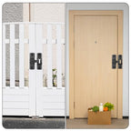 2 Pcs 90/180 Degree barn Door Lock, 90/180 Degree Flip Doors Latch Heavy Duty Rust-Proof Safety Sliding Door Lock with Mount Screws for Barn, Garden, Bathroom, Cabinet, Window, Sliding Door(Black)