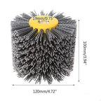 Professional Abrasive Nylon Drawing Wheel Drum Burnishing Brush – Ideal for Wooden Polishing | Durable 60 Grit Black | 1 Pack - size: 60 Grit, Black