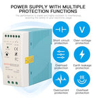 MAKERELE MDR 24V AC to DC DIN Rail Power Supply 60W - style: 60W-24V