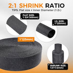 2:1 Ratio Automotive Heat Shrink Braided Sleeving 1''-26ft - size: 1"-26ft