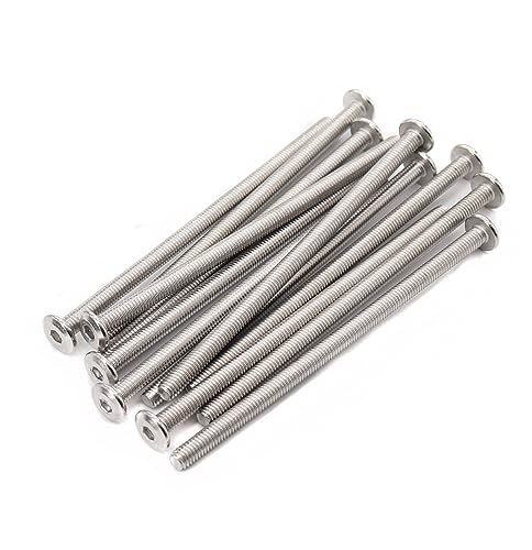 cSeao 10pcs 1/4"-20 x 2 Flat Head Allen Head Joint Conecting Bolts Socket Cap Screws for Furniture Table 304 Stainless Steel - size: 1/4"-20 x 2" 10pcs