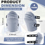 Soulchen 2 Pairs Heavy Duty Construction Knee Pads for Work, Gray - color: Gray