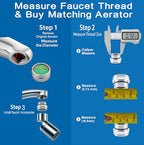 Faucet Aerator Adapter, M18.5 Male to 55/64" Male Adapter(M18.5-M22) - color: Silver, size: M18.5-M22