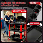 Auto Detailing Cart with Wheels, 3 Tier Rolling Detail Cart - color: Standard