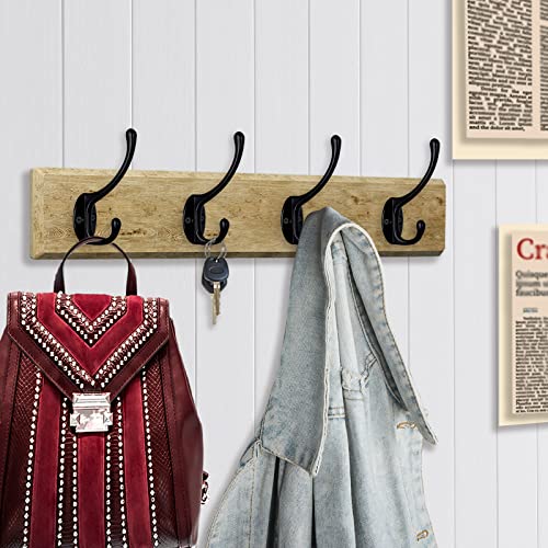 IBosins 30 Pack Heavy Duty Utility Black Dual Coat Hooks for Coat, Bag, Hat - color: 30 Pcs Black