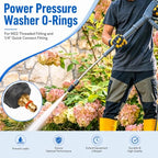 ZDBB 100 Pcs Pressure Washer O Rings for 1/4", 3/8" Quick Connect & M22 - size: 100 PCS